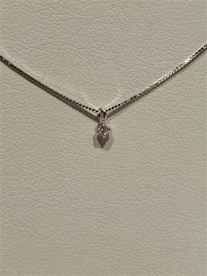 Collana Davite & Delucchi Donna CLASSIC LINE in Oro bianco Diamante 0.02 Ct CLNS1131102 - CLNS1131102
